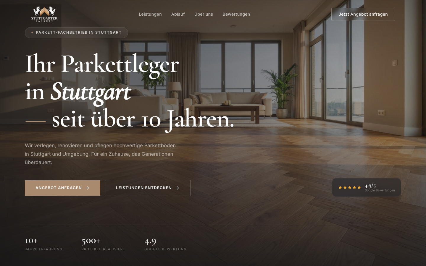 Webseite Stuttgarter Parkett